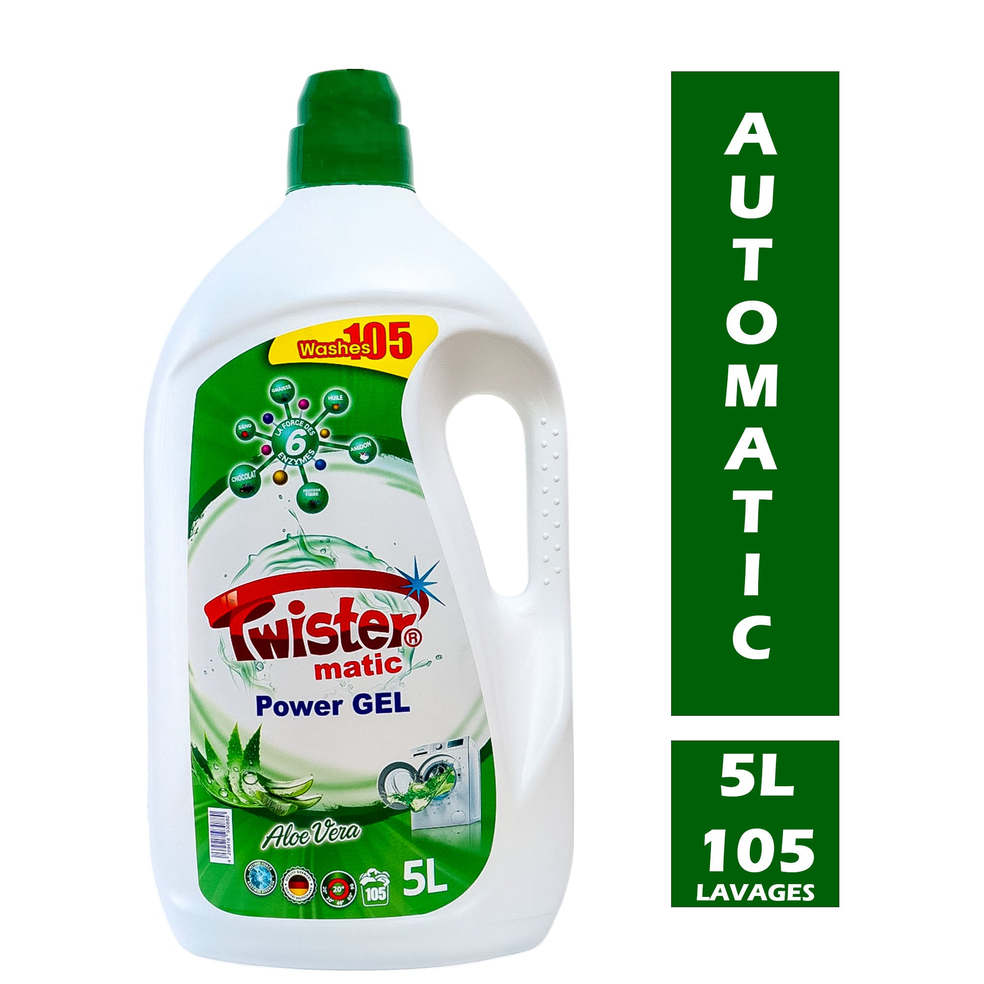 LESSIVE MATIC POWER GEL 5L ALOE VERA - 105 LAVAGE