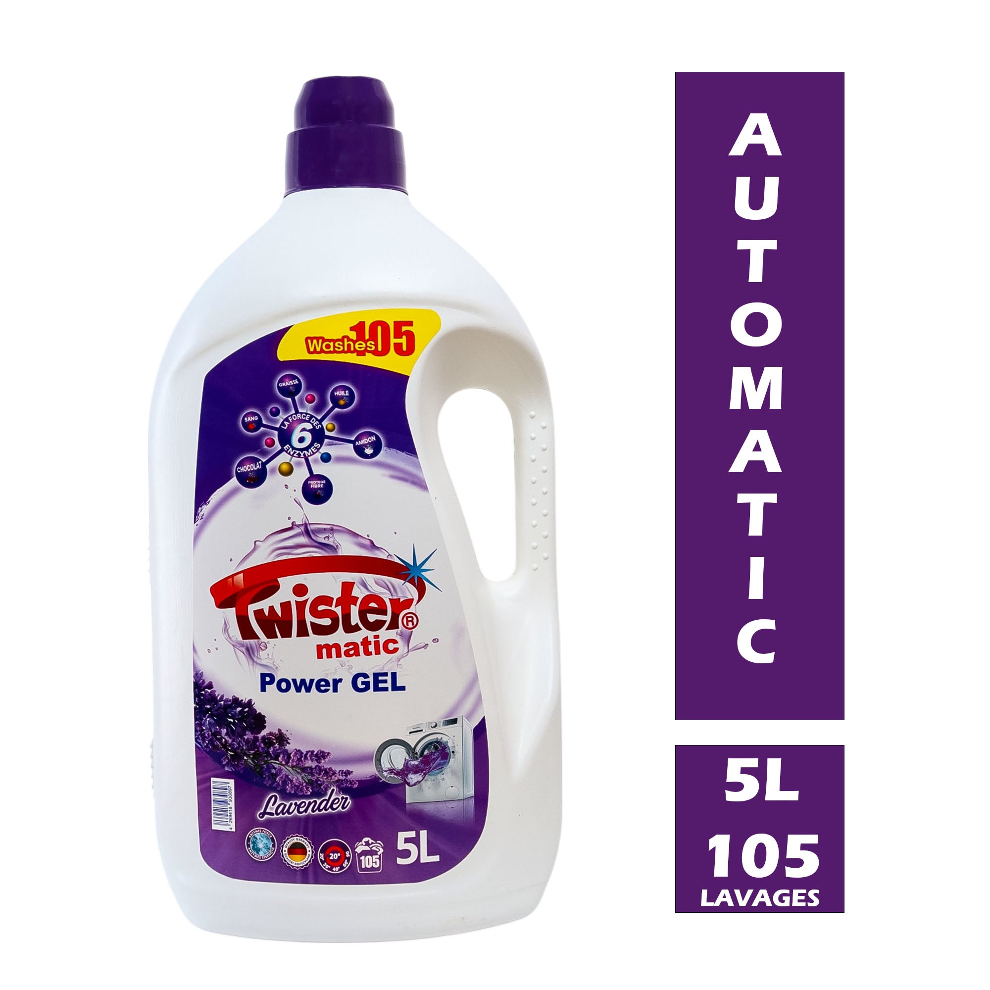 LESSIVE MATIC POWER GEL 5L LAVANDE- 105 LAVAGE